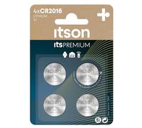 ITSON Pack 4 CR2016 Piles bouton Lithium Idéale clés de voiture, montres G