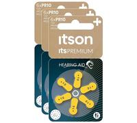 ITSON Lot de 3 x 6 Piles Auditives Zinc-Air Hearing aid PR10/PR230L ItsPREMIUM