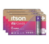 ITSON Lot de 3 x 8 Piles Alcalines LR03/AAA 1,5V ItsPOWER