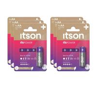 ITSON Lot de 6 x 4 Piles Alcalines LR6/AA 1,5V ItsPOWER
