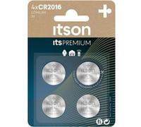 ITSON Pack 4 CR2016 Piles bouton Lithium Idéale clés de voiture, montres G