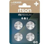 ITSON Pack 4 Piles Bouton Lithium CR2025 3V Idéale Clé de Voiture, Montre G