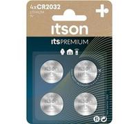 ITSON Pack de 4 Piles Bouton Lithium CR2032 3V Idéale Clé de Voiture, Balance G