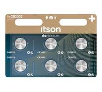 ITSON, CR2032 Piles Bouton, 3V, Lot de 6, idéales pour AirTag, Les clés de Voiture, Les Montres et Les cardiofréquencemètres