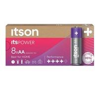 ITSON Pack de 8 Piles Alcalines LR6/AA 1,5V ItsPOWER G