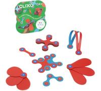 Itsy CLIXO - Flamingo/Turquoise - Jeu de Construction Magnétique - Jouet Educatif et Créatif - 18 pcs - Des 4 ans