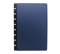ITSYHPRO 1 paire de protège-cahiers rigides en cuir synthétique (bleu) | Couverture imperméable en cuir synthétique de luxe 8 trous motif champignons, compatible avec Circa Arc TUL et Happy Planner