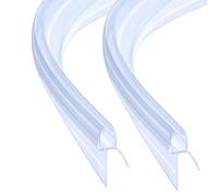 ITTISO Joint de porte de douche pré-courbé - 2 x 80 cm - Pour 4 mm/5 mm/6 mm d'épaisseur - Couvre un écart jusqu'à 20 mm - Transparent