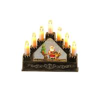 ITTRUH Ensembles de Village Noël, avec Effets Neige et chansons Saison, for décoration cheminée ou fête. Boîte à Musique rotative for la Maison