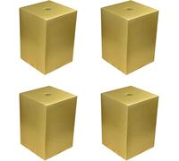 ITTRUH Rehausseurs de Meubles, Pieds de Support en Alliage d'aluminium, rehausseurs de lit en métal, rehausseurs de canapé Solides for Table, canapé, Chaise, 4 pièces Couleur : Or(4.5 x 4.5 x 5cm)