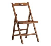 ITTRUH Tabouret Pliant avec Dossier et Repose-Pieds, Tabouret Pliant Portable en Bois, Chaise de Bar Pliable for intérieur et extérieur, Marron, 42 cm/16 po