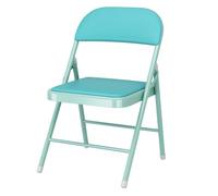 ITTRUH Tabouret Pliant avec Dossier, Tabouret Haut Pliable, Chaise de Bar Portable en Cuir rembourré, Pliable for l'intérieur(Blue)