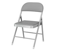 ITTRUH Tabouret Pliant avec Dossier, Tabouret Haut Pliable, Chaise de Bar Portable en Cuir rembourré, Pliable for l'intérieur(Grey)