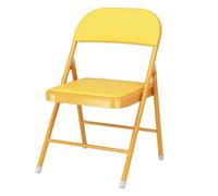 ITTRUH Tabouret Pliant avec Dossier, Tabouret Haut Pliable, Chaise de Bar Portable en Cuir rembourré, Pliable for l'intérieur(Yellow)
