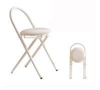ITTRUH Tabouret Pliant avec Dossier, Tabouret Rond rembourré Portable, Chaise Pliante avec Dossier Pliable en métal for Le Camping à Domicile
