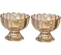 ITTRUH Verres à dessert, bols en verre, 2 pièces de tasse crème glacée contenant transparent tasses gâteaux contenants sundae base haute exquis