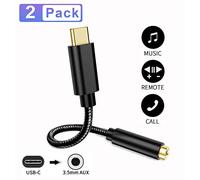 iTURBOS Adaptateur USB C Jack 3,5mm Nylon Tress¨¦ Adaptateur Jack USB Type C Audio pour Google Pixel 3/Pixel 3 XL,Huawei Mate 10/20/20 Pro,Samsung S20/S20+/S20 Ultra/S10/S10+/S10E,Xiaomi MI 9/MIX2