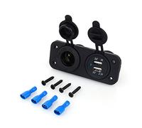 iture Chargeur Auto USB Double Prise Allume Cigare, Adaptateur Prise Allume Cigare Chargeur Double Prise d'allume-Cigare Automatique de Voiture USB Splitter 12V Chargeur Prise d'adaptateur d'alimenta