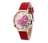 ITVIP Montre pour femme avec balance d'amour et numérique Or rose Analogique Quartz Bracelet de montre 240 mm Rouge
