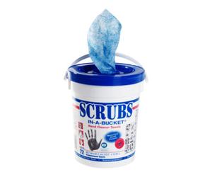 ITW Spraytech Scrubs Chiffons de nettoyage des mains sans eau 72 pcs 1 seau Quantité:1