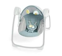 Ity By Ingenuity Sun Valley Canopy Portable Swing - Auvent, 2 Jouets, Siege Inclinable 2 Positions - Unisexe - 0-9 Mois - Gris