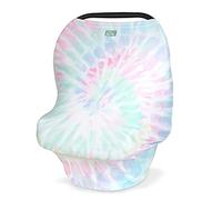 Itzy Ritzy Housse d'allaitement 4 en 1 - Housse de siège de voiture - Couverture de chariot et écharpe Infinity - Respirante - Multi-usage - Mom Boss - Couverture d'allaitement- Tie Dye