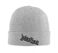 IUAOUADA Casquette d’Hiver Unisexe Judas Priest Bonnet Bonnets British Heavy Metal Band Knit Hat Unissex Adult Cool Head Wrap Bonnets Cadeau Hippie Cadeau Hippie Automne Hiver