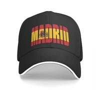 IUAOUADA Casquette de Baseball Unisexe d’extérieur Madrid La Capitale de l’Espagne Chapeau de Routier Tendance Mode Unisex d’été Outdoor Style Snapback imprimé Cadeau personnalisé