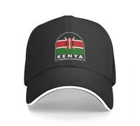 IUAOUADA Emblème Unisex extérieur du Drapeau du Kenya Casquette de Baseball Vintage vieillie thé Chapeau de Soleil Cadeau personnalisé féminin de Baseball Masculin