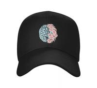 IUAOUADA Extérieur Unisexe Cerveau Bleu et Roses Positivité Santé Dépression mentale Anxiété Trouble Mental Importance Sensibilisation Ment Casquette de Baseball Cadeaux personnalisés