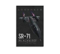 IUAUTVZM Poster mural décoratif sur toile militaire Lockheed SR 71 Blackbird Vol la nuit - Décoration murale moderne pour chambre à coucher - 60 x 90 cm