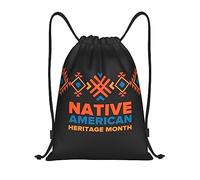 IUBBKI Amérindien Mois du patrimoine Indigène Pride Sac à dos à cordon étanche Sac de plage Sac de sport Petit sac à dos de voyage Sac à dos de sport pour femme homme