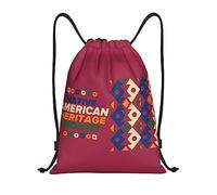 IUBBKI Amérindien Mois du patrimoine Indigène Pride Sac à dos à cordon étanche Sac de plage Sac de sport Petit sac à dos de voyage Sac à dos de sport pour femme homme