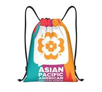 IUBBKI Asian American And Pacific Islander Heritage Month Sac à dos à cordon étanche Sac de plage Sac de sport Petit sac à dos de voyage Sac à dos de sport pour femme homme
