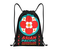 IUBBKI Asian American And Pacific Islander Heritage Month Sac à dos à cordon étanche Sac de plage Sac de sport Petit sac à dos de voyage Sac à dos de sport pour femme homme