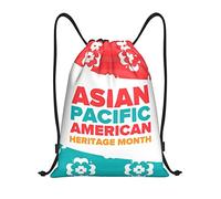 IUBBKI Asian American And Pacific Islander Heritage Month Sac à dos à cordon étanche Sac de plage Sac de sport Petit sac à dos de voyage Sac à dos de sport pour femme homme