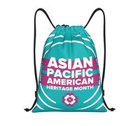 IUBBKI Asian American And Pacific Islander Heritage Month Sac à dos à cordon étanche Sac de plage Sac de sport Petit sac à dos de voyage Sac à dos de sport pour femme homme