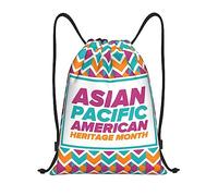 IUBBKI Asian American And Pacific Islander Heritage Month Sac à dos à cordon étanche Sac de plage Sac de sport Petit sac à dos de voyage Sac à dos de sport pour femme homme