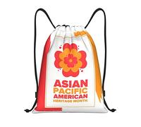 IUBBKI Asian American And Pacific Islander Heritage Month Sac à dos à cordon étanche Sac de plage Sac de sport Petit sac à dos de voyage Sac à dos de sport pour femme homme