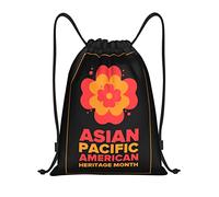 IUBBKI Asian American And Pacific Islander Heritage Month Sac à dos à cordon étanche Sac de plage Sac de sport Petit sac à dos de voyage Sac à dos de sport pour femme homme