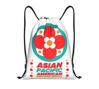 IUBBKI Asian American And Pacific Islander Heritage Month Sac à dos à cordon étanche Sac de plage Sac de sport Petit sac à dos de voyage Sac à dos de sport pour femme homme
