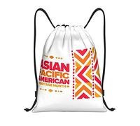 IUBBKI Asian American And Pacific Islander Heritage Month Sac à dos à cordon étanche Sac de plage Sac de sport Petit sac à dos de voyage Sac à dos de sport pour femme homme