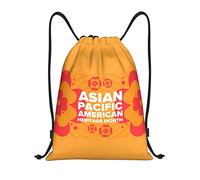 IUBBKI Asian American And Pacific Islander Heritage Month Sac à dos à cordon étanche Sac de plage Sac de sport Petit sac à dos de voyage Sac à dos de sport pour femme homme