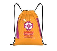 IUBBKI Asian American And Pacific Islander Heritage Month Sac à dos à cordon étanche Sac de plage Sac de sport Petit sac à dos de voyage Sac à dos de sport pour femme homme
