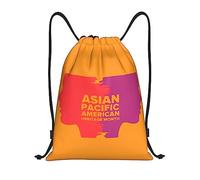 IUBBKI Asian American And Pacific Islander Heritage Month Sac à dos à cordon étanche Sac de plage Sac de sport Petit sac à dos de voyage Sac à dos de sport pour femme homme