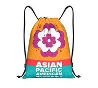 IUBBKI Asian American And Pacific Islander Heritage Month Sac à dos à cordon étanche Sac de plage Sac de sport Petit sac à dos de voyage Sac à dos de sport pour femme homme