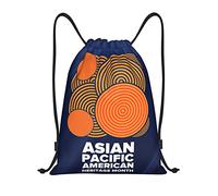 IUBBKI Asian American And Pacific Islander Heritage Month Sac à dos à cordon étanche Sac de plage Sac de sport Petit sac à dos de voyage Sac à dos de sport pour femme homme