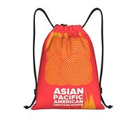 IUBBKI Asian American And Pacific Islander Heritage Month Sac à dos à cordon étanche Sac de plage Sac de sport Petit sac à dos de voyage Sac à dos de sport pour femme homme