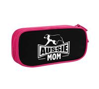 IUBBKI Aussie Mom Australian Shepherd Dog Trousse à Crayons Grande capacité Double Couche Office School Portable Trousse à Crayons