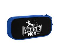IUBBKI Aussie Mom Australian Shepherd Dog Trousse à Crayons Grande capacité Double Couche Office School Portable Trousse à Crayons